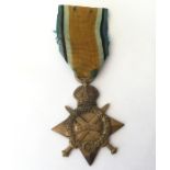 WW1 British 1914-15 Star to 10315 Pte I Wheeldon, South Staffordshire Regt. Incorrect War Medal