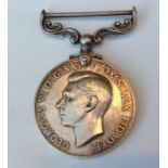 WW2 British Meritorious Service Medal to 1407875 BQMS PW Winder MM, RA. No ribbon. The MM marking