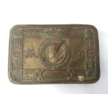 WW1 British Princess Mary's Gift Tin Christmas 1914. No contents. No splits and hinge good.