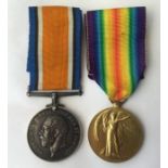 WW1 British War Medal and Victory Medal to 203299 Pte P Titman, Leicestershire Regt. Complete with