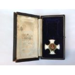 Victorian British DSO in case of issue. Medal has no suspension or ribbon. Chips to enamel to