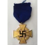 WW2 Third Reich Treue Dienst Ehrenzeichen, 40 Jahre - Faithful Service Award, 40 years. Complete