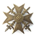 WW2 Third Reich Spanienkreuz in Bronze mit Schwerter - Spanish Cross in Bronze with  Swords. Maker