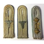 WW2 Third Reich Heer Officers shoulder boards, single Hauptmann's Reserve Regt GR 17 board and a