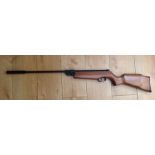 Spanish GAMO ,22 cal air rifle. Serial number 0646344. Barrel length including moderator 53cm.