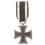 Imperial German Eisernes Kreuz 2. Klasse Iron Cross 2nd class 1870. Original ribbon. No makers