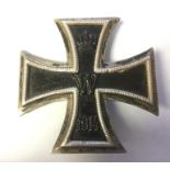 WW1 Imperial German Eisernes Kreuz 1. Klasse 1914. Iron Cross 1st class 1914. No makers mark.