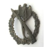 WW2 Third Reich Infanterie Sturmabzeichen in Silber - Infantry Assault Badge in Silver. Zink.