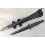 British 3rd pattern Fairbairn - Sykes fighting knife. Double edged 172mm long blade. William