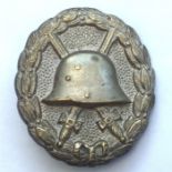 WW1 Imperial German Verwundetenabzeichen 1918 in Silber. Wound badge in Silver 1918. No makers