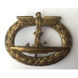WW2 Third Reich U-boot Kriegsabzeichen - U-Boat War Badge. No makers mark.