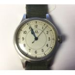 RAF Navigators issue wristwatch. Marked on reverse of steel case "6B/159 603/56". Maker mark to dial