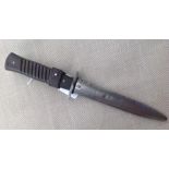 WW1 Imperial German Trench Knife with 155mm long single edged blade maker marked Gottlieb