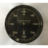 WW2 Third Reich Kreigsmarine Pressure Gauge. Marked from 800 to 1500 millibars. Dial marked with