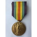 WW1 British Victory Medal to 17343 Sjt H Smith, Border Regiment. Complete with original ribbon.