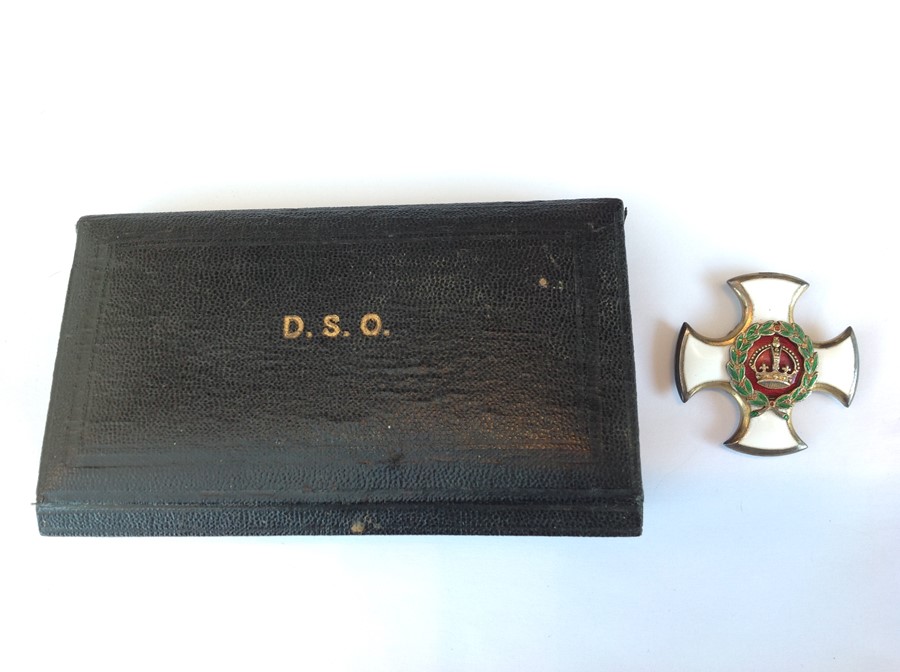 Victorian British DSO in case of issue. Medal has no suspension or ribbon. Chips to enamel to - Image 2 of 5