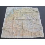 WW2 British RAF Silk Escape Map 43D.