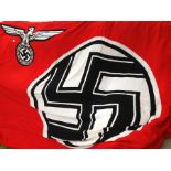 WW2 Third Reich Kreigsmarine marked Reichsdienstflagge. Large size 200 x 335. Maker marked Johann