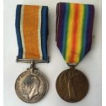 WW1 British War Medal and Victory Medal to 17228 Pte CW Ireland, Lincolnshire Regiment. Complete