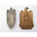 WW2 Third Reich Nurnburg Partei Tag 1929 rally badge. No makers mark. Along with a NSDAP