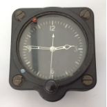 RAF Post War Smiths Cockpit Clock. Code PW/5ACA. Mod 01 serial number 124/62. 6A2080. Runs and