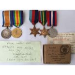 WW1 / WW2 British Family related medal groups: WW1 British War Medal and Victory Medal to 41054