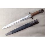 British Lee - Metford Bayonet with double edged 304mm long blade, marked 01 3 VR. 425mm overall