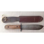 WW2 RAF Survival Knife with heavy 182mm long blade marked Wilkinson Sword, Reg Design App For and