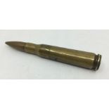 WW2 Trench Art Cigarette Lighter made from a US .50 cal Browning ball round. The head removes to