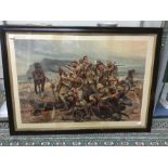 Boer War interest: framed print entitled "All that was left of them". Subtitled "A stirring incident