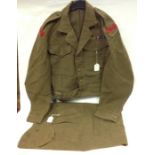 WW2 British 1940 Pattern Battledress Blouse size 10 dated 1944. Lifeguards Embroidered Shoulder
