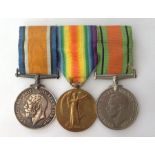WW1 British War Medal and Victory Medal and WW2 Defence Medal mounted on a bar with original ribbons