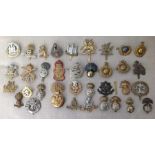WW1/WW2 British cap badge collection of over 30 badges to include RND MGC, RM's, The Welsh, West