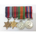 WW2 British Miniature Medal Group comprising of 1939-45 Star, Burma Star, Defence Medal and War