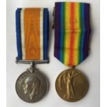 WW1 British War and Victory Medal to 33239 Pte R Thompson, Kings Royal Rifle Corps. Complete with