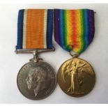 WW1 British War Medal and Victory Medal to 61866 Pte HS Thistleton, RAMC. Mounted on a bar with
