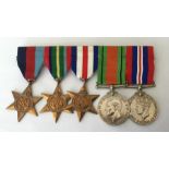 WW2 British Medal Group comprising of 1939-45 Star, Pacific Star, France & Germany Star, Defence