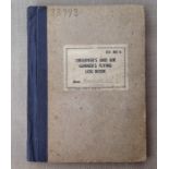 WW2 RAF Observers and Air Gunners Flying Log Book to 1602200 Flight Sgt EC Gunning. Killed in Action