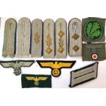 WW2 Third Reich cloth insignia collection comprising of six non matched Heer Officers shoulder