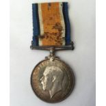 WW1 British War Medal to 77813 Pte JA Howie, Durham Light Infantry. Complete with original ribbon.
