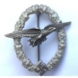 WW2 Third Reich Segelflugzeugführerabzeichen - Luftwaffe Glider Pilots Badge. No maker marks.