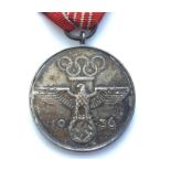 WW2 Third Reich Olympia Erinnerungsmedaille - Commemorative Medal for the Olympic Games 1936. No