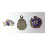WW2 British silver and enamel sweetheart badges for the Royal Navy and the Royal Engineers and a