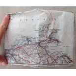 WW2 British RAF Escape and Evasion BL/1 Tissue Paper Escape Map. Ost See (Baltic). Size approx 245mm