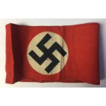 WW2 Third Reich NSDAP Kampfbind armband. Screen printed example. No RZM label or ink stamps