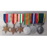WW2 British Medal Group to 2575696 Drv AW Lay, Royal Signals comprising of 1939-45 Star, Africa