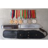 WW2 South African Medal group comprising of 1939-45 Star, Africa Star, Italy Star, Defence Medal War