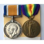 WW1 British War Medal and Victory Medal to 47607 Pte L McCabe, Lincolnshire Regiment. Complete