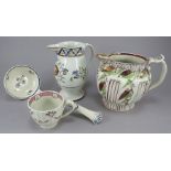 A group of late eighteenth, early nineteenth century pearlware, c.1790-1810. To include: a prattware