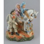 A late nineteenth century Germain bisque porcelain figure, decorated in colours, c. 1880. It depicts